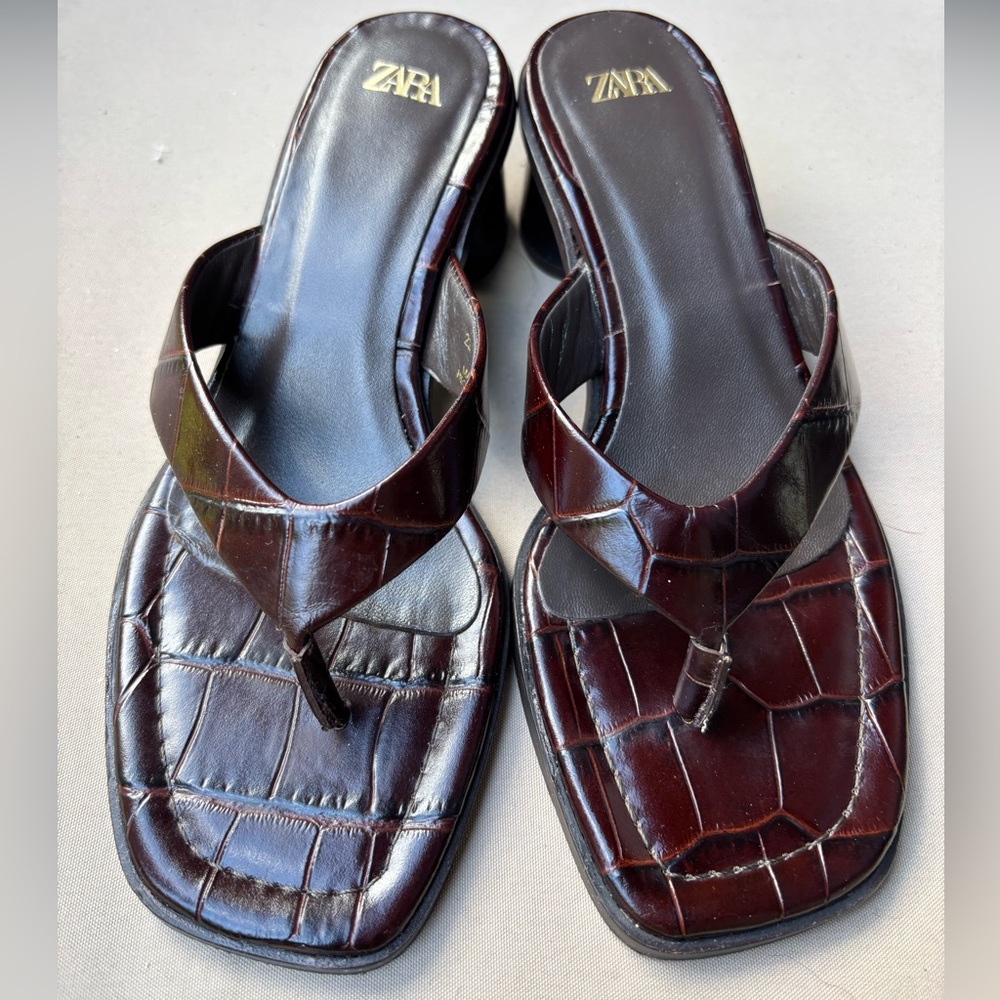 Zara stabled heels sandal NEW!